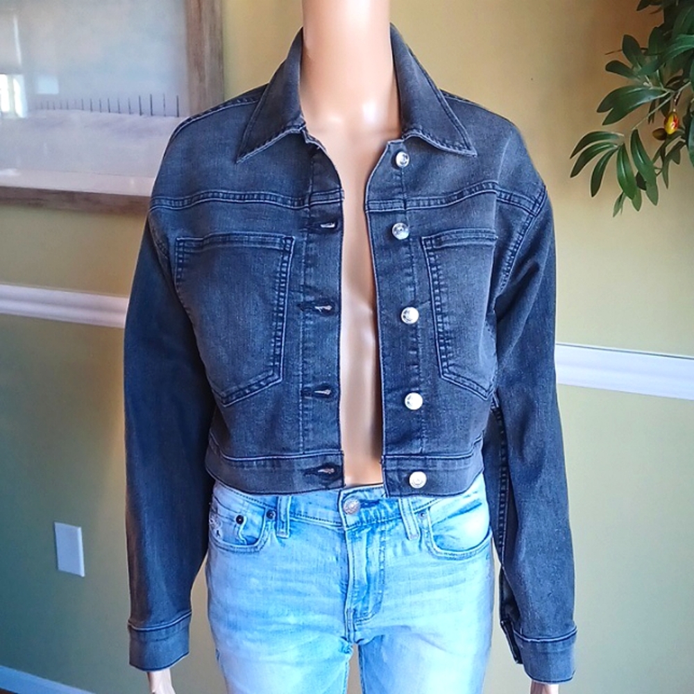 Michael Kors Cropped Jean‎ Jacket, Size S
